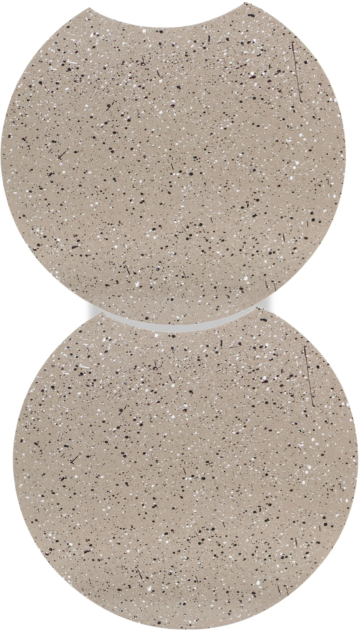 Dimple - 2 Piece Modular End Table - Taupe Terazzo - View 2