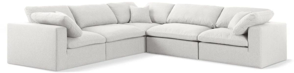 Serene - 5 Piece Modular Corner Sectional - Cream
