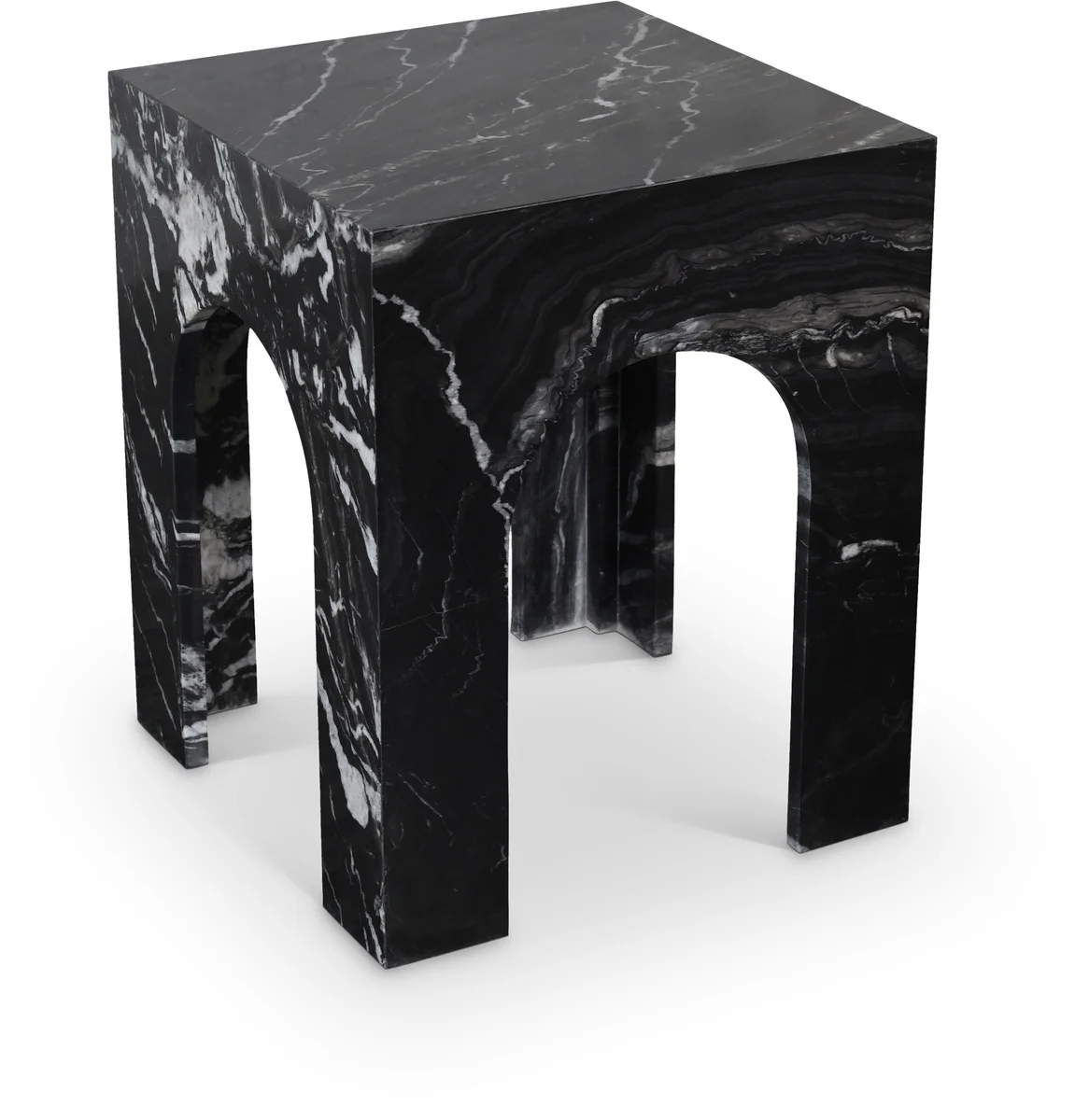 Palermo - Marble End Table - Black