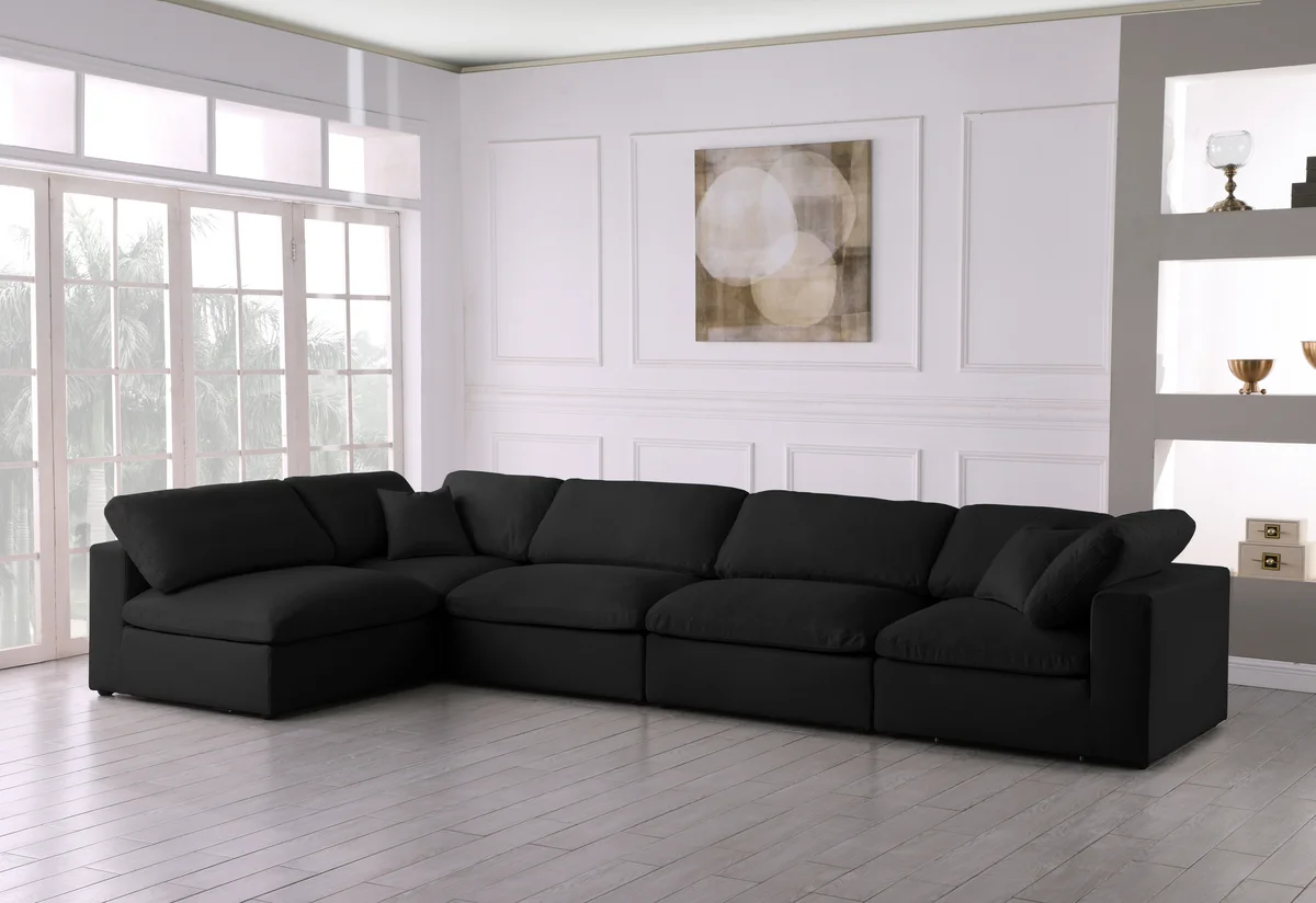 Serene - 5 Piece Modular Sectional - Black