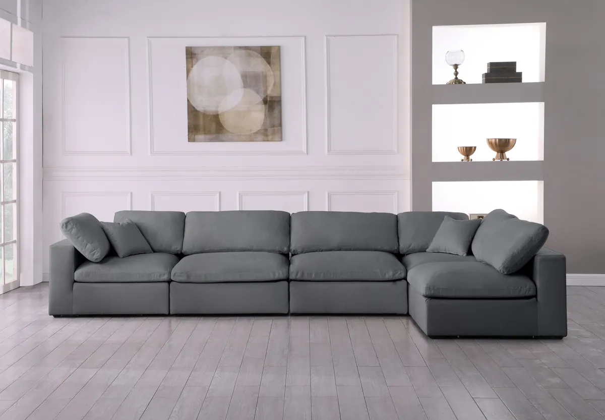 Serene - 5 Piece Modular Sectional - Gray