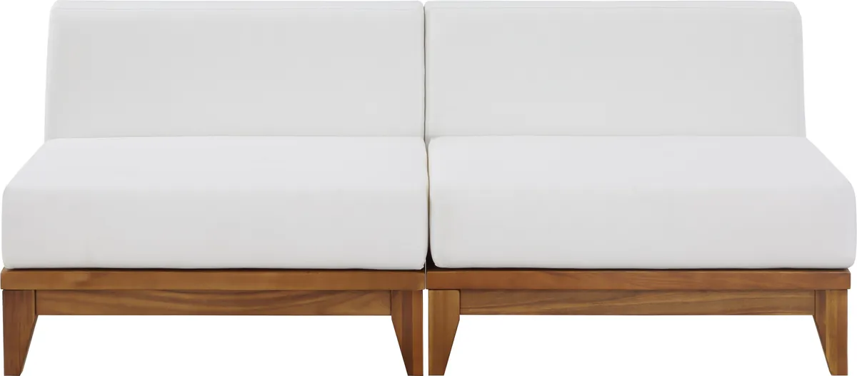 Rio - 2 Seat Modular Armless Sofa - Off White