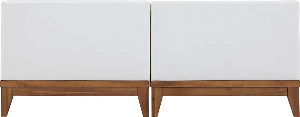 Rio - 2 Seat Modular Armless Sofa - Off White