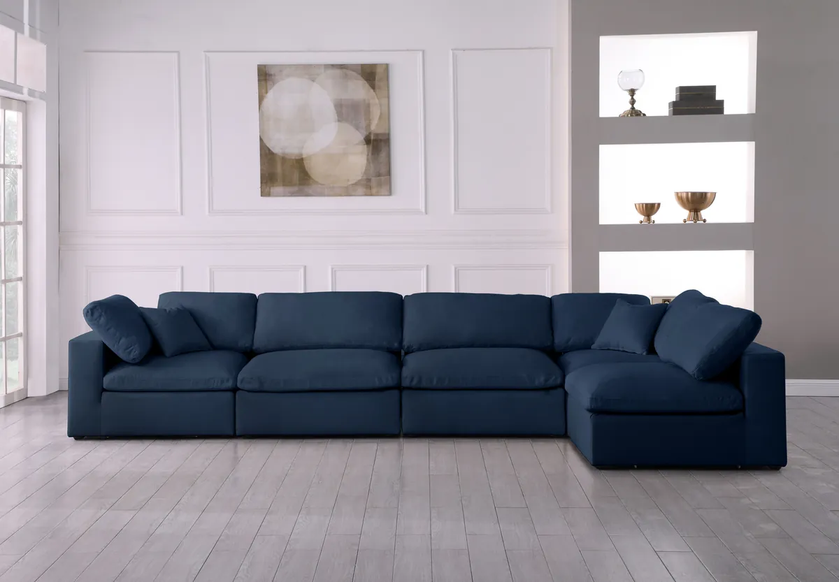 Serene - 5 Piece Modular Sectional - Navy