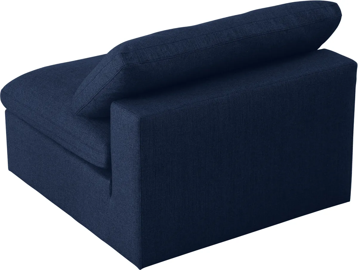 Serene - Modular Armless Chair - Navy