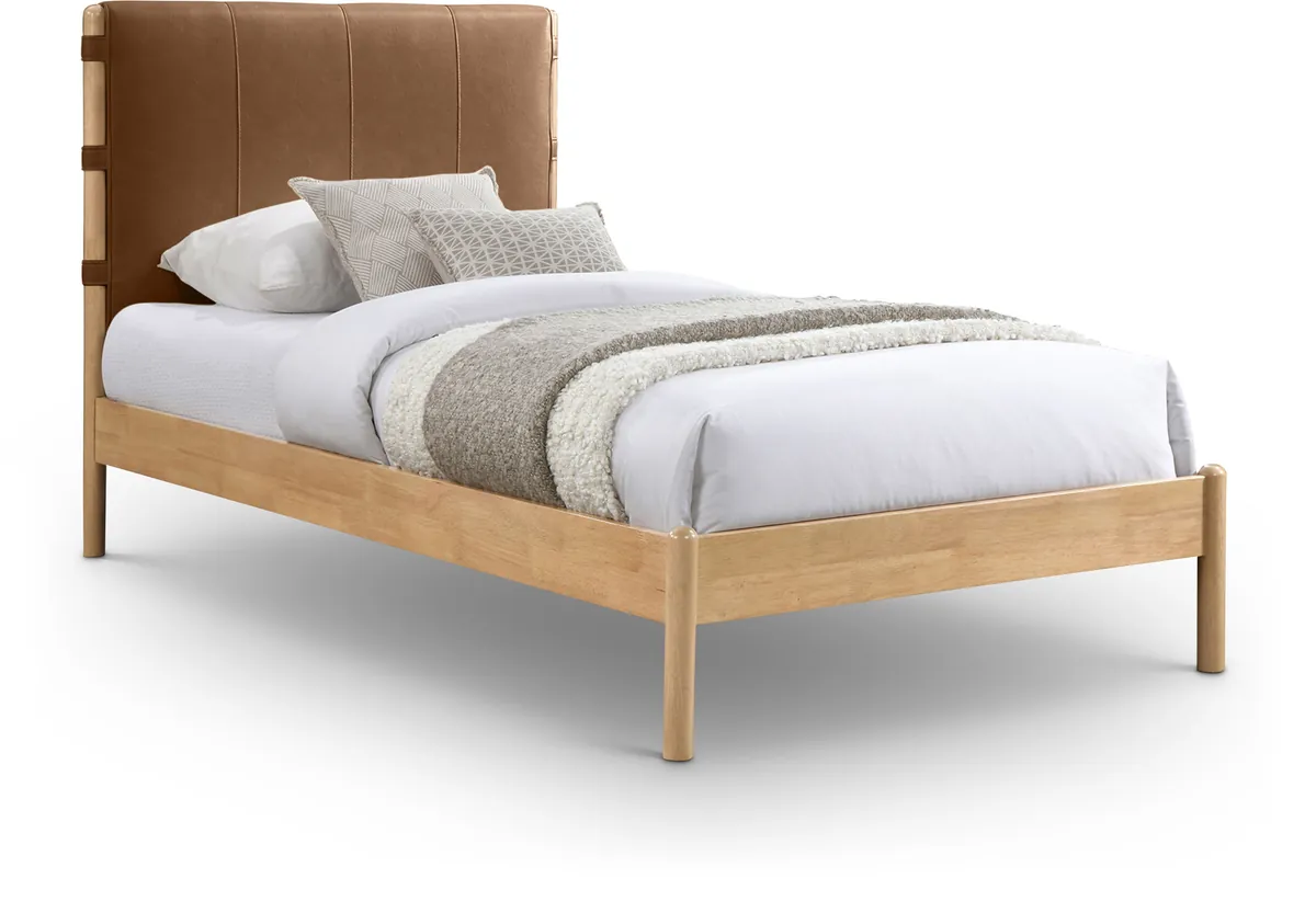 Asher - Twin Bed - Cognac
