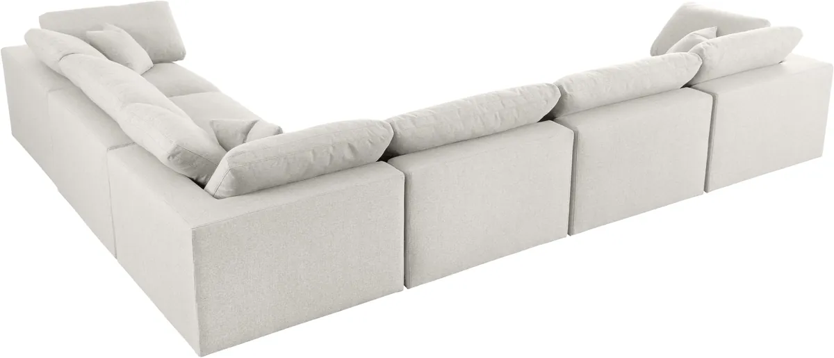 Serene - 6 Piece Modular Corner Sectional - Cream