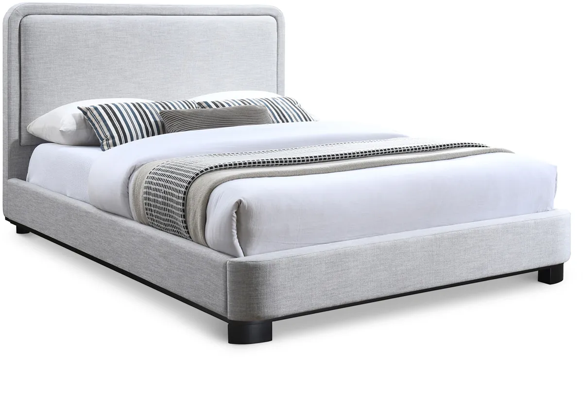 Nolita - Queen Bed With Black Base - Gray