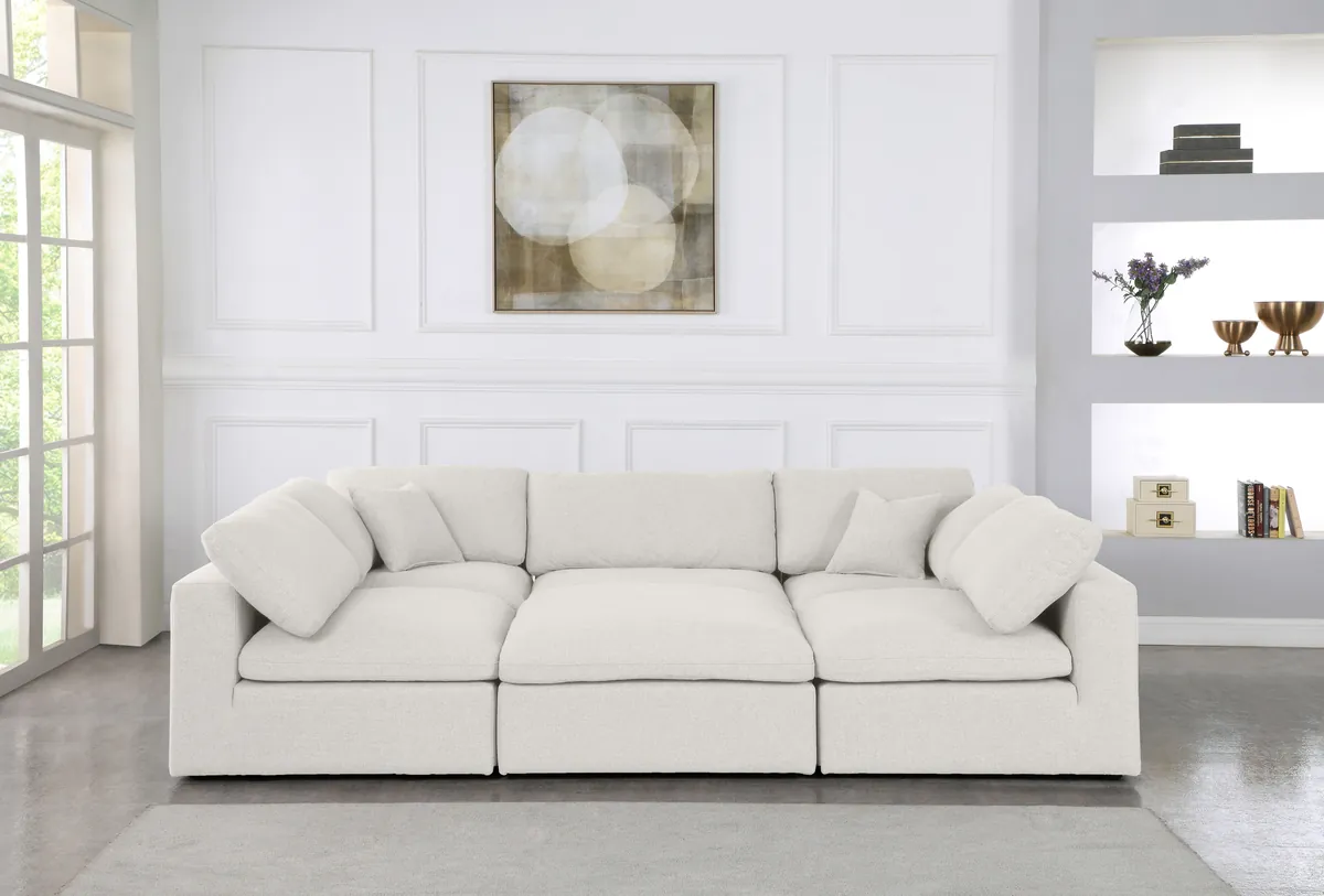 Serene - 6 Piece Modular Sectional - Cream