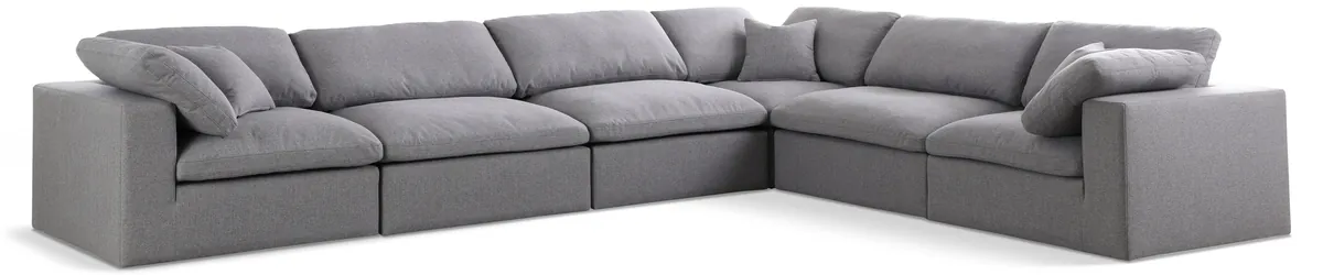 Serene - 6 Piece Modular Corner Sectional - Gray