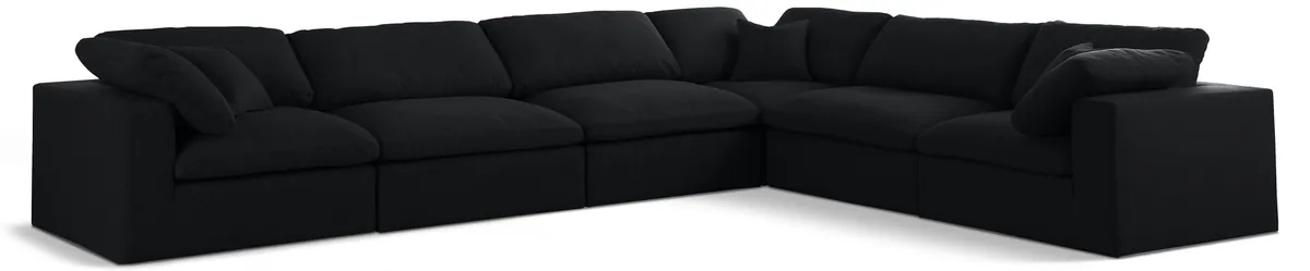 Serene - 6 Piece Modular Corner Sectional - Black