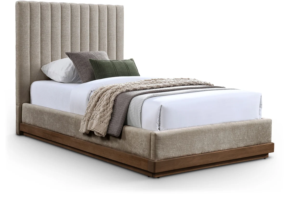 Emmet - Twin Bed - Beige