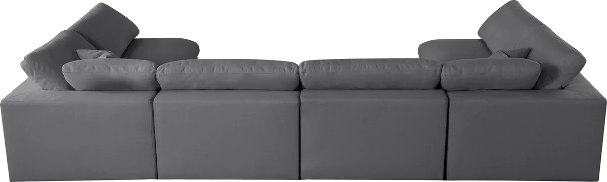 Serene - 6 Piece Modular U-Shaped Sectional - Gray