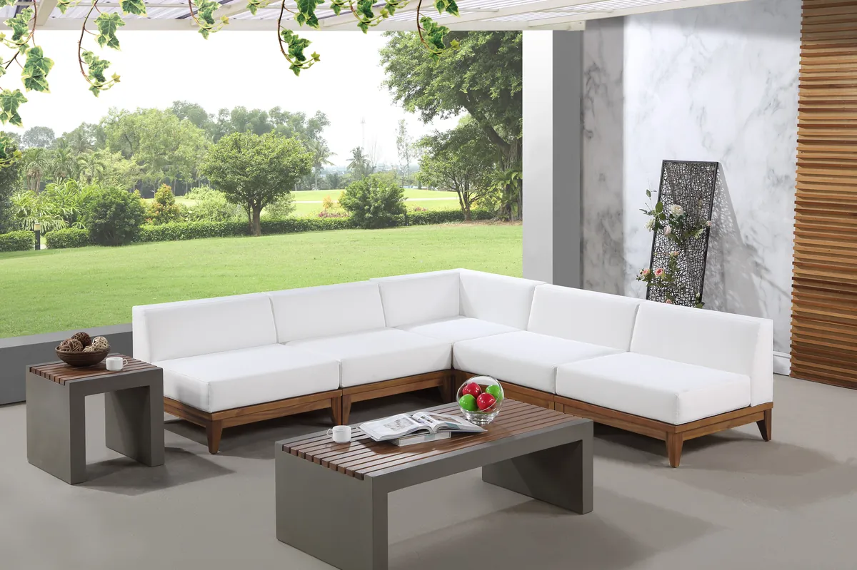 Rio - 5 Piece Modular Sectional - Off White - Fabric - View 2