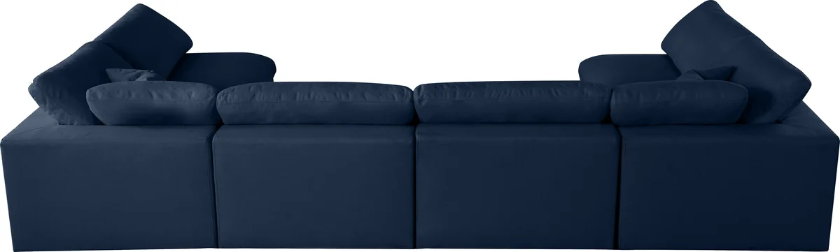 Serene - 6 Piece Modular U-Shaped Sectional - Navy