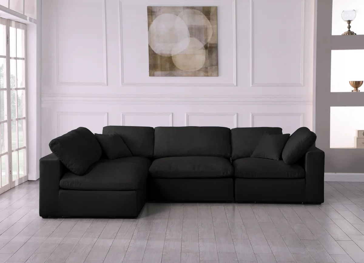 Serene - 4 Piece Modular Sectional - Black