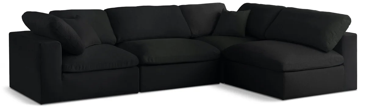 Serene - 4 Piece Modular Sectional - Black