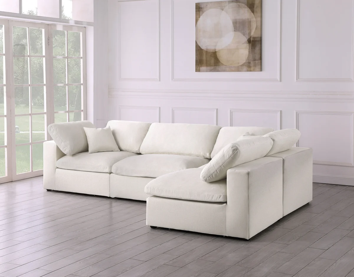 Serene - 4 Piece Modular Sectional - Cream
