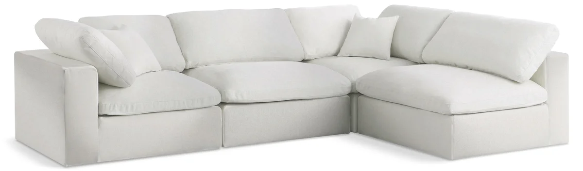 Serene - 4 Piece Modular Sectional - Cream
