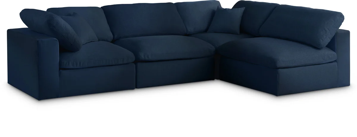 Serene - 4 Piece Modular Sectional - Navy