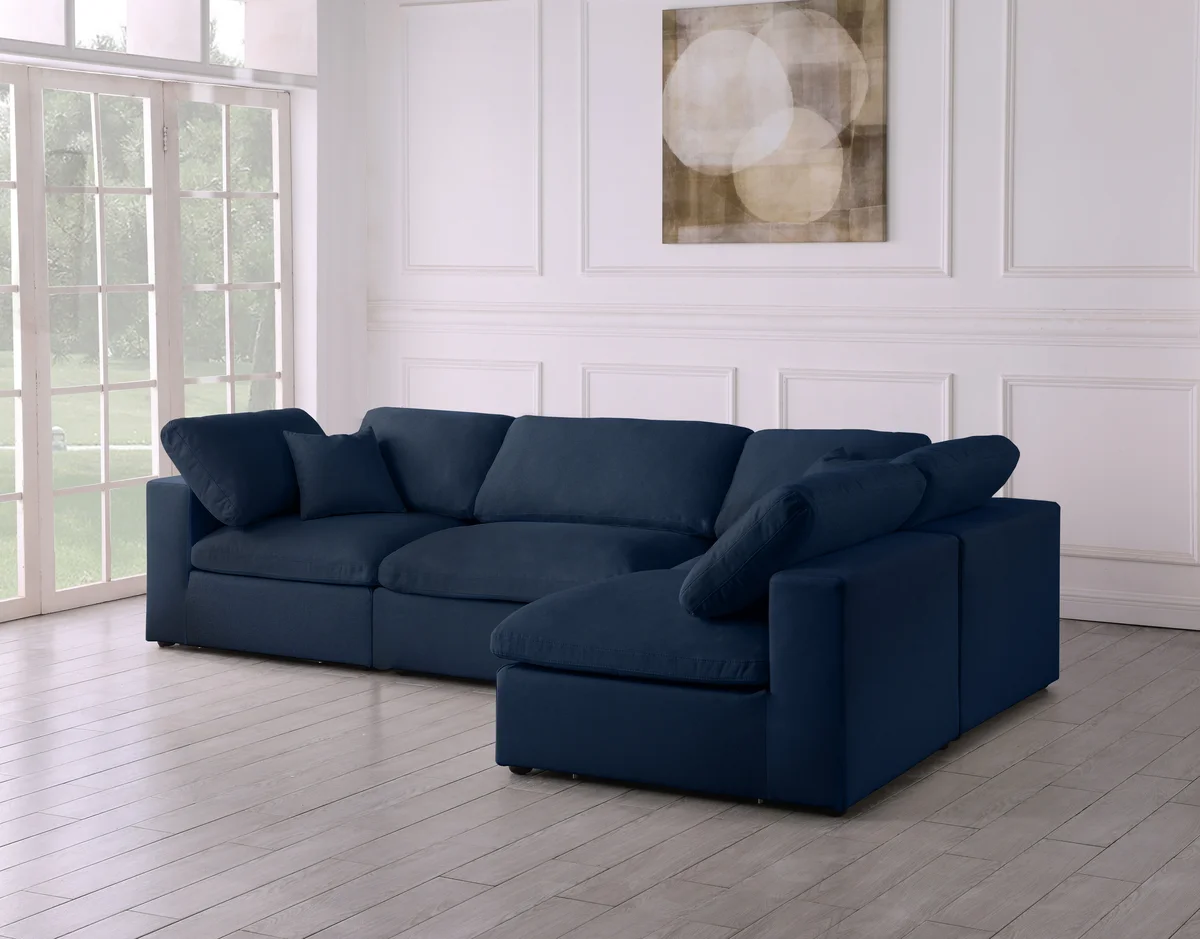 Serene - 4 Piece Modular Sectional - Navy