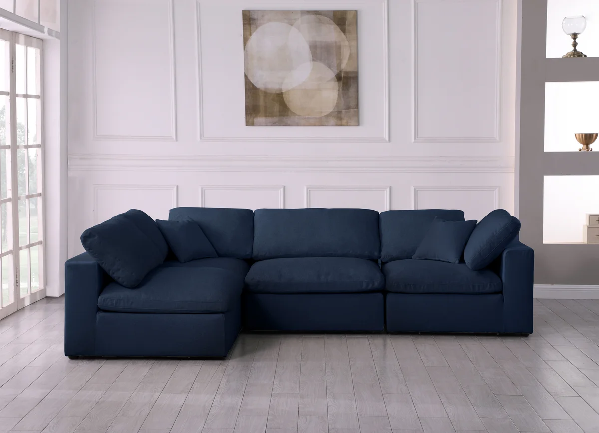 Serene - 4 Piece Modular Sectional - Navy