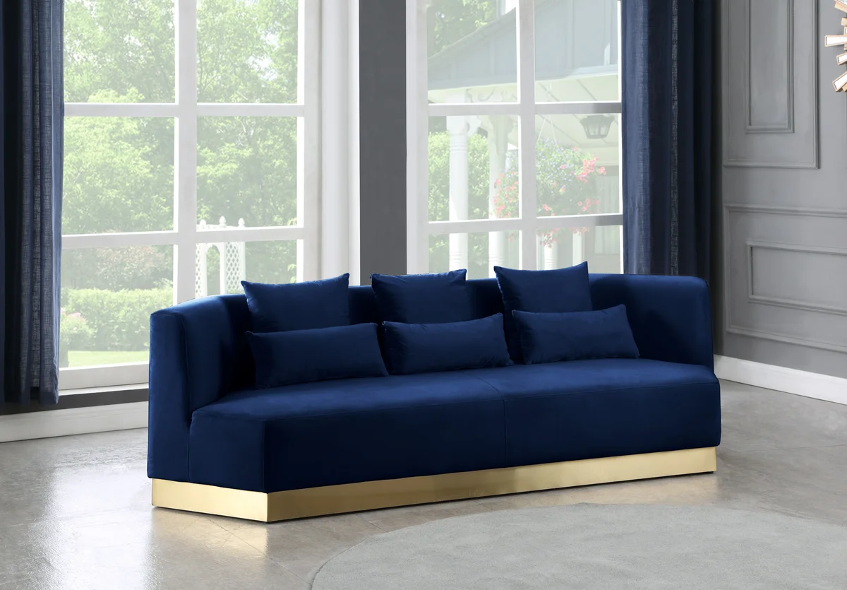 Marquis - Sofa - Navy - View 2