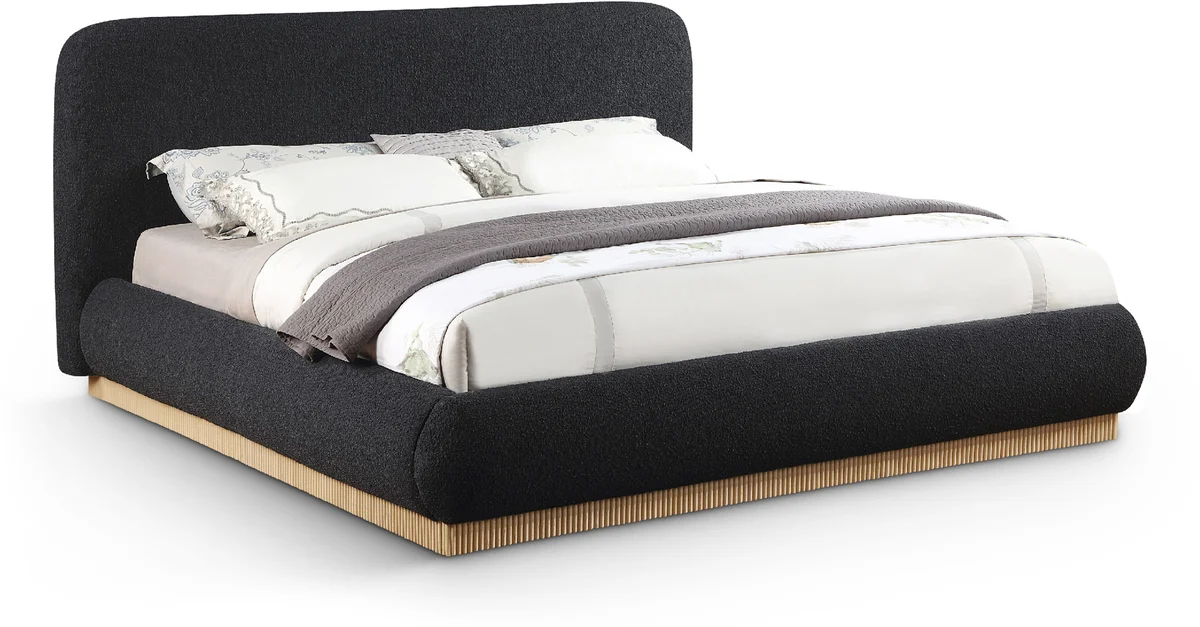 Rigby - King Bed With Natural Base - Black