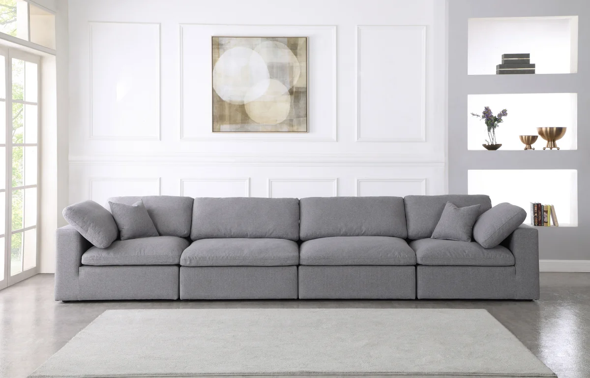 Serene - 4 Seat Modular Sofa - Gray