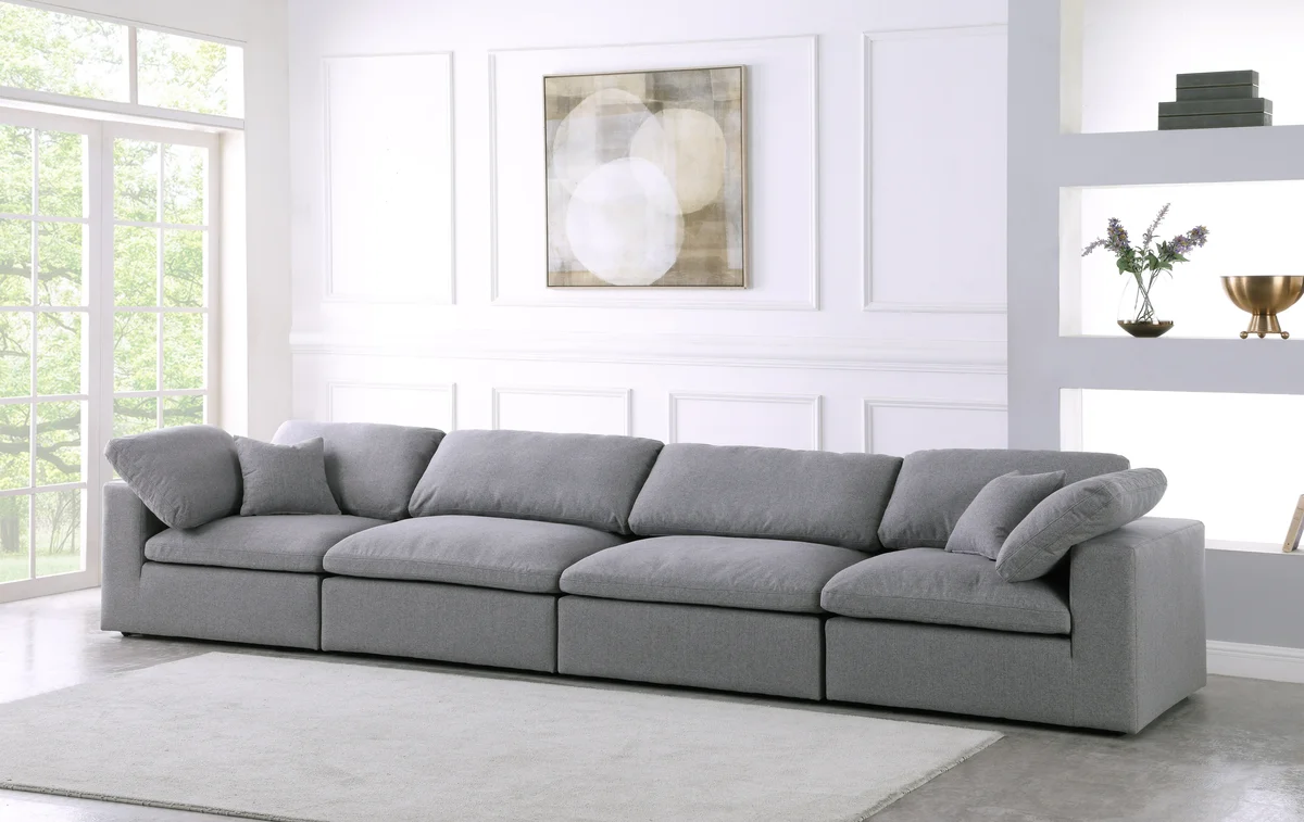 Serene - 4 Seat Modular Sofa - Gray - View 2