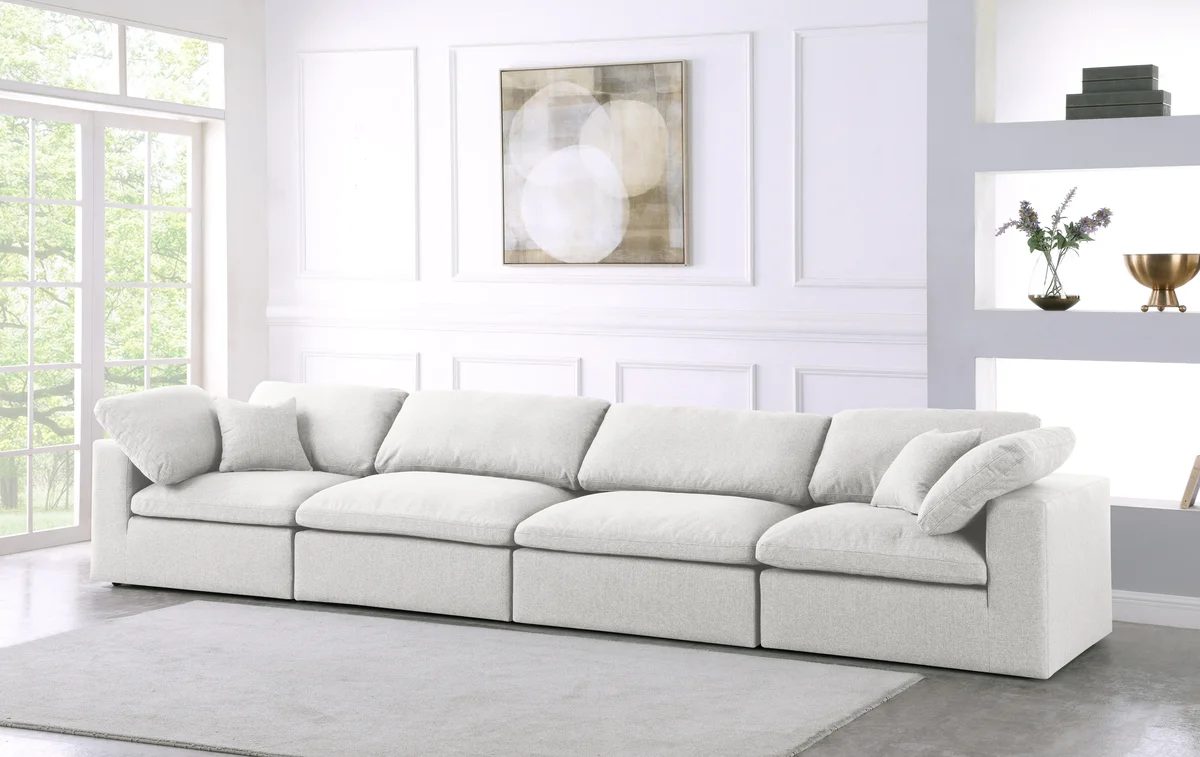 Serene - 4 Seat Modular Sofa - Cream - View 2