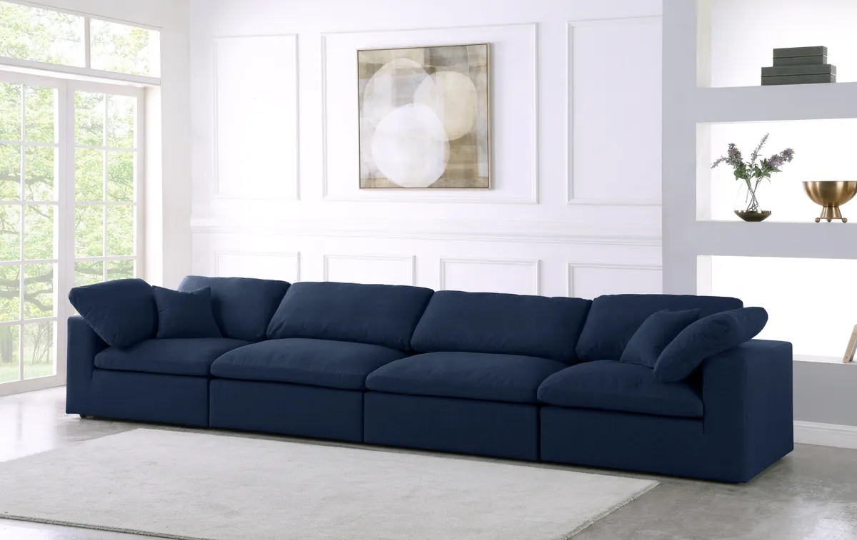 Serene - 4 Seat Modular Sofa - Navy - View 2