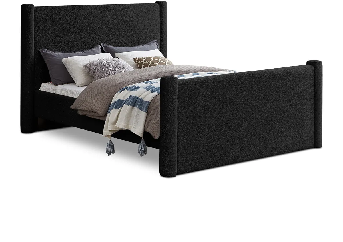 Elias - Boucle King Bed - Black