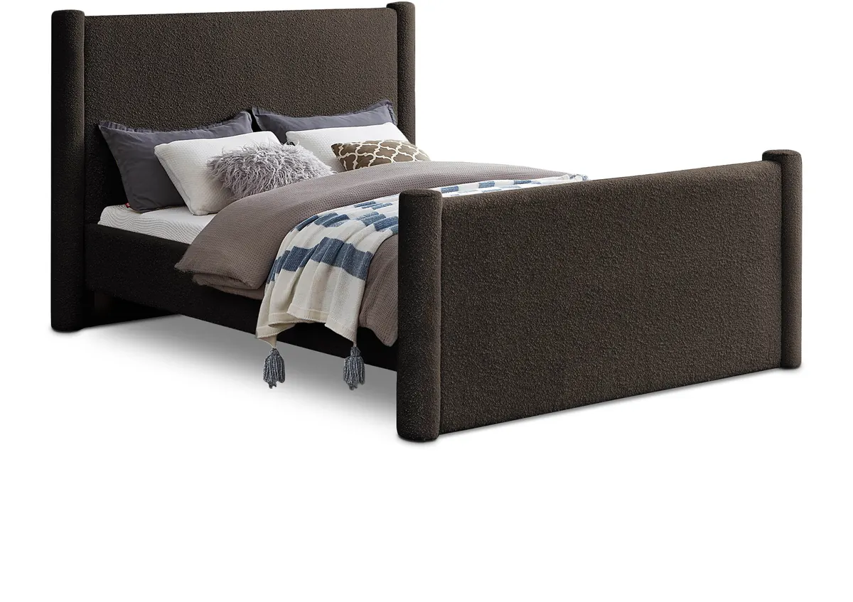 Elias - Boucle Full Bed - Brown