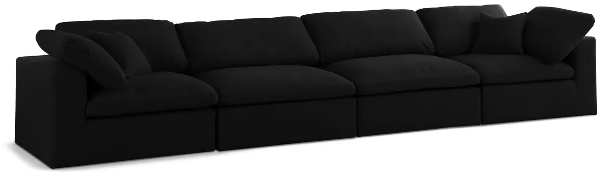 Serene - 4 Seat Modular Sofa - Black