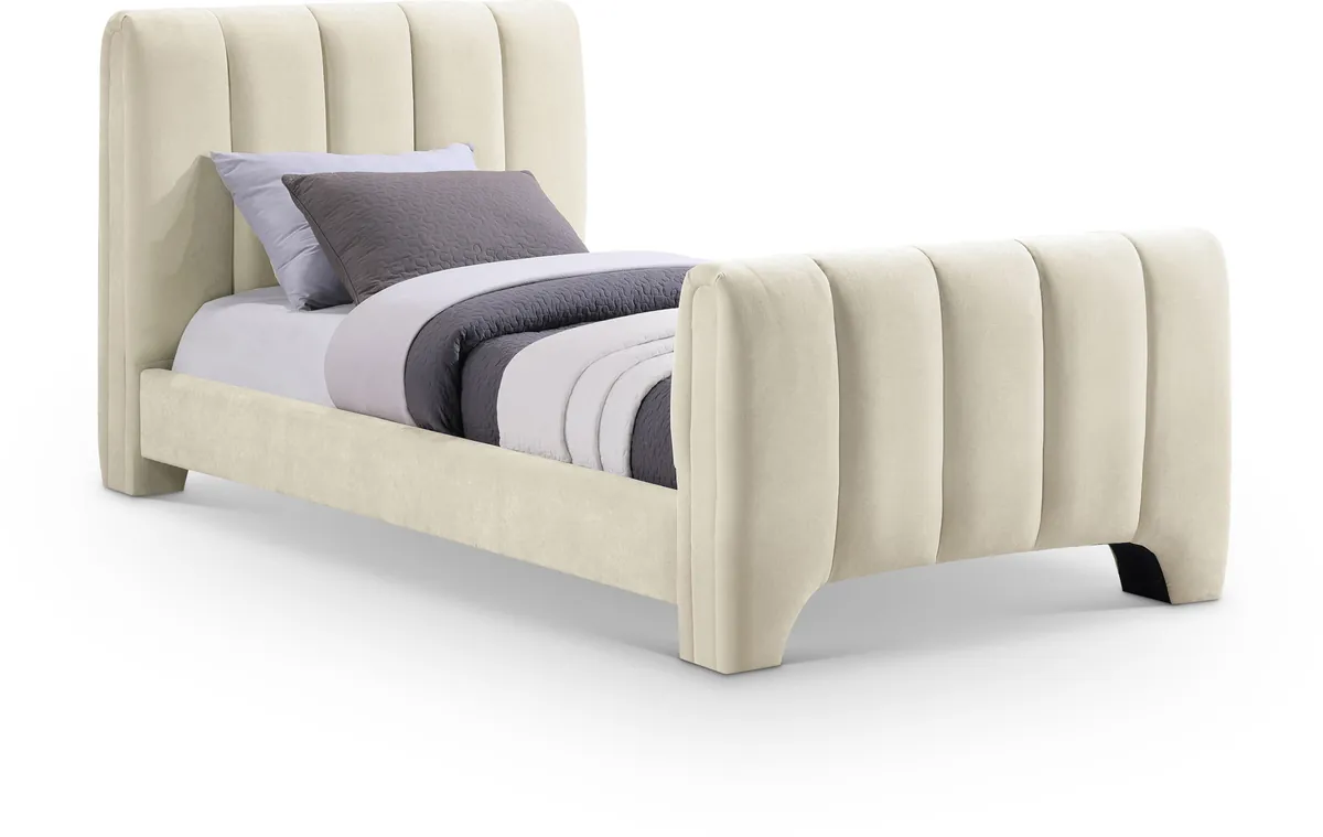 Camila - Twin Bed - Beige