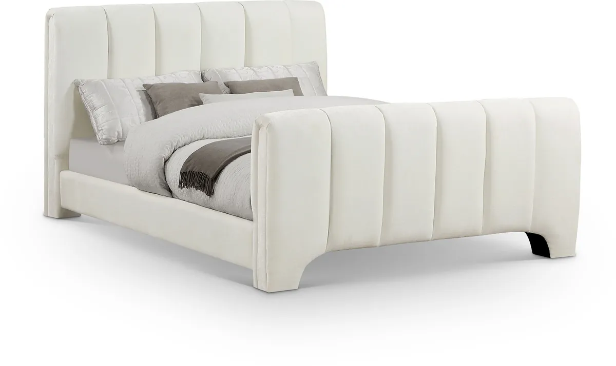 Camila - King Bed - Cream