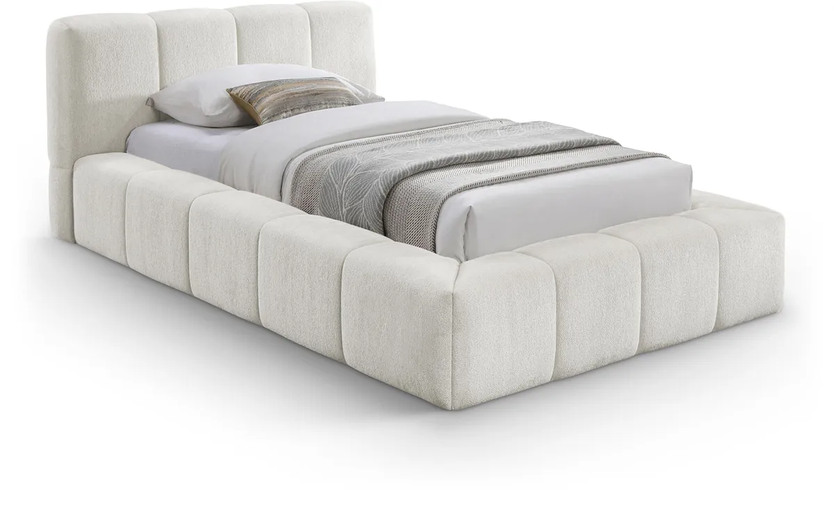Carlin - Twin Bed - Cream