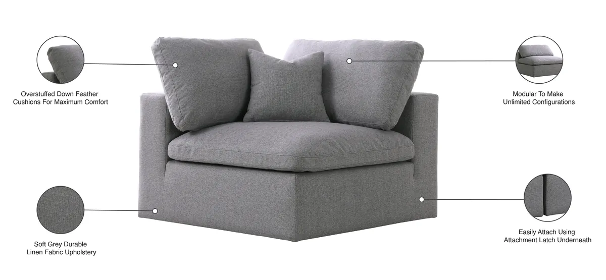 Serene - Modular Corner Chair - Gray