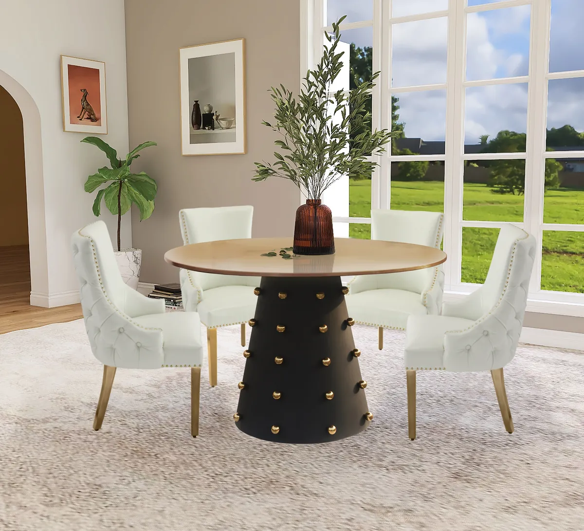 Raven - Dining Table - Black - View 2