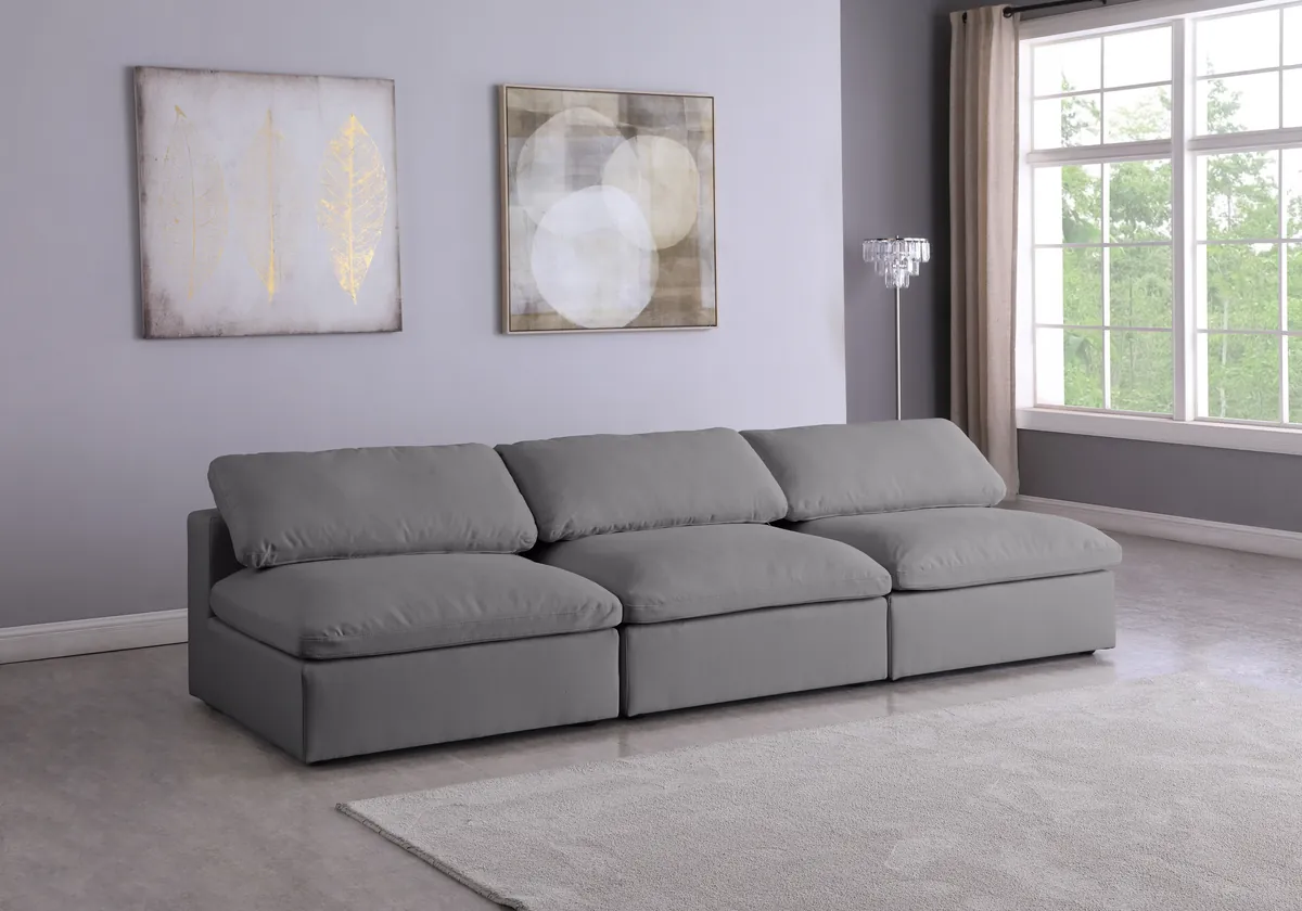 Serene - 3 Seat Modular Armless Sofa - Gray - View 2