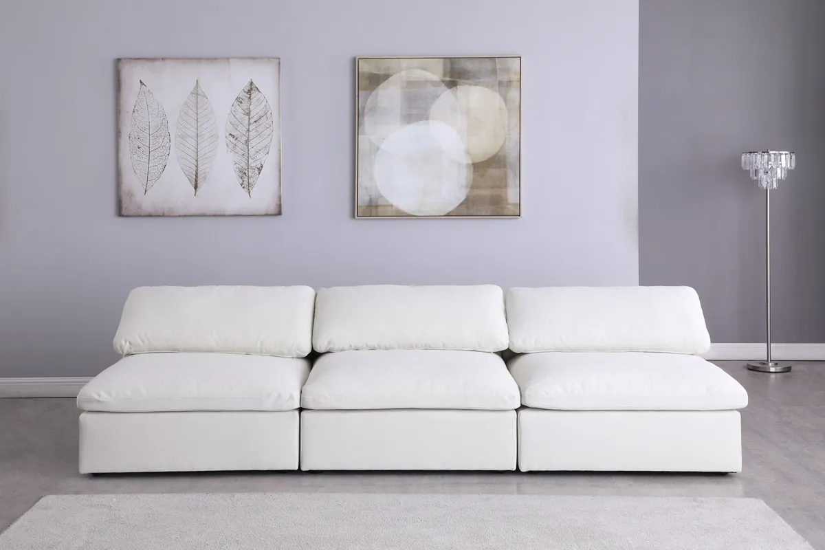 Serene - 3 Seat Modular Armless Sofa - Cream