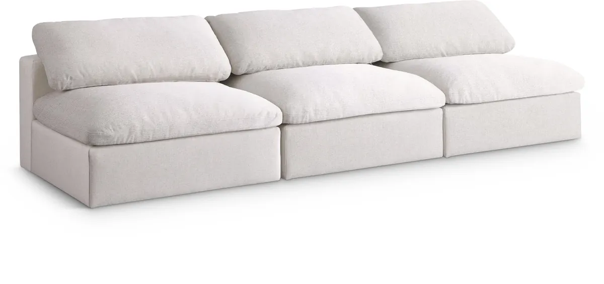 Serene - 3 Seat Modular Armless Sofa - Cream