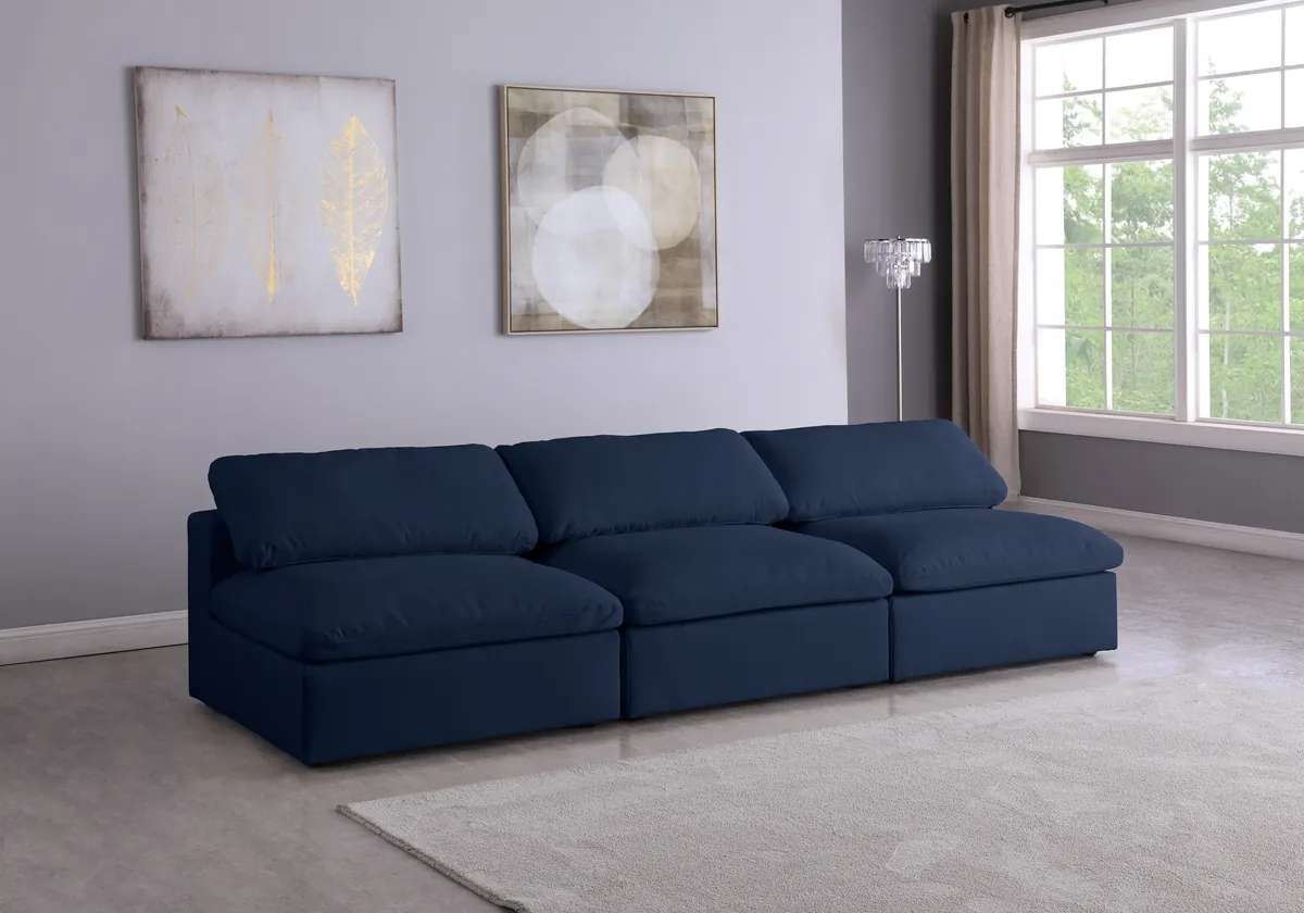 Serene - 3 Seat Modular Armless Sofa - Navy - View 2