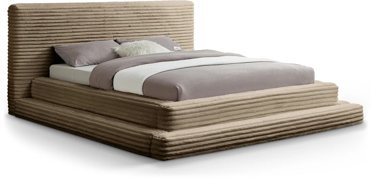 Drew - King Bed - Taupe